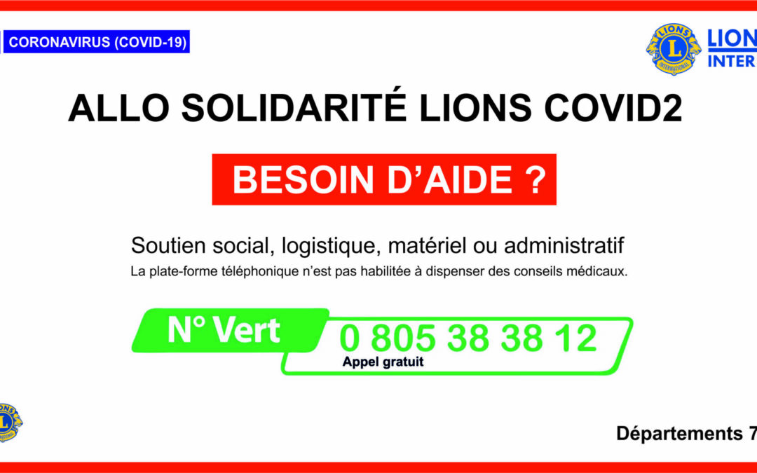 SOS Solidarité Lions Covid2