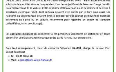 Consignes sécurisées pour vélos à la gare de Chars (gratuit)