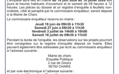 Avis d’enquête publique
